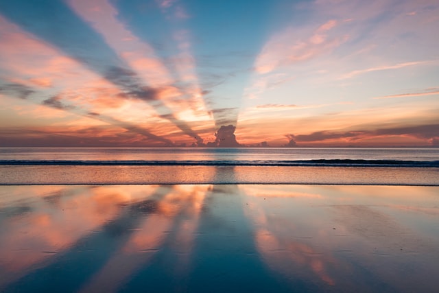 夕方の海